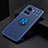 Ultra-thin Silicone Gel Soft Case Cover with Magnetic Finger Ring Stand SD2 for OnePlus 10R 5G Blue