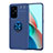 Ultra-thin Silicone Gel Soft Case Cover with Magnetic Finger Ring Stand SD2 for OnePlus 9 5G Blue