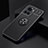 Ultra-thin Silicone Gel Soft Case Cover with Magnetic Finger Ring Stand SD2 for OnePlus Ace 5G Black