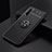 Ultra-thin Silicone Gel Soft Case Cover with Magnetic Finger Ring Stand SD2 for OnePlus Nord CE 5G Black