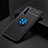 Ultra-thin Silicone Gel Soft Case Cover with Magnetic Finger Ring Stand SD2 for OnePlus Nord CE 5G Blue and Black