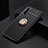 Ultra-thin Silicone Gel Soft Case Cover with Magnetic Finger Ring Stand SD2 for OnePlus Nord CE 5G Gold and Black