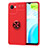 Ultra-thin Silicone Gel Soft Case Cover with Magnetic Finger Ring Stand SD2 for Realme C30s