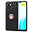 Ultra-thin Silicone Gel Soft Case Cover with Magnetic Finger Ring Stand SD2 for Realme C30s