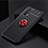 Ultra-thin Silicone Gel Soft Case Cover with Magnetic Finger Ring Stand SD2 for Realme GT Master 5G Red and Black