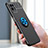 Ultra-thin Silicone Gel Soft Case Cover with Magnetic Finger Ring Stand SD2 for Realme Narzo 50 4G