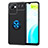 Ultra-thin Silicone Gel Soft Case Cover with Magnetic Finger Ring Stand SD2 for Realme Narzo 50i Prime