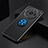 Ultra-thin Silicone Gel Soft Case Cover with Magnetic Finger Ring Stand SD2 for Realme Narzo 60 Pro 5G Blue and Black