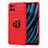 Ultra-thin Silicone Gel Soft Case Cover with Magnetic Finger Ring Stand SD2 for Realme V11 5G