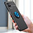 Ultra-thin Silicone Gel Soft Case Cover with Magnetic Finger Ring Stand SD2 for Realme V11 5G