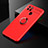 Ultra-thin Silicone Gel Soft Case Cover with Magnetic Finger Ring Stand SD2 for Realme V3 5G Red