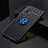 Ultra-thin Silicone Gel Soft Case Cover with Magnetic Finger Ring Stand SD2 for Vivo iQOO U5 5G Blue and Black