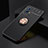 Ultra-thin Silicone Gel Soft Case Cover with Magnetic Finger Ring Stand SD2 for Vivo iQOO U5 5G Gold and Black