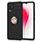 Ultra-thin Silicone Gel Soft Case Cover with Magnetic Finger Ring Stand SD2 for Vivo V20 (2021)