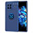 Ultra-thin Silicone Gel Soft Case Cover with Magnetic Finger Ring Stand SD2 for Vivo X Note Blue