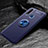 Ultra-thin Silicone Gel Soft Case Cover with Magnetic Finger Ring Stand SD2 for Vivo Y12 Blue