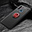 Ultra-thin Silicone Gel Soft Case Cover with Magnetic Finger Ring Stand SD2 for Vivo Y3 Red and Black