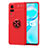 Ultra-thin Silicone Gel Soft Case Cover with Magnetic Finger Ring Stand SD2 for Vivo Y31 (2021)