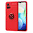 Ultra-thin Silicone Gel Soft Case Cover with Magnetic Finger Ring Stand SD2 for Vivo Y33e 5G