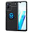 Ultra-thin Silicone Gel Soft Case Cover with Magnetic Finger Ring Stand SD2 for Vivo Y73t Blue and Black