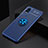 Ultra-thin Silicone Gel Soft Case Cover with Magnetic Finger Ring Stand SD2 for Xiaomi Civi 1S 5G Blue