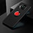 Ultra-thin Silicone Gel Soft Case Cover with Magnetic Finger Ring Stand SD2 for Xiaomi Mi 10i 5G Red and Black