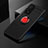 Ultra-thin Silicone Gel Soft Case Cover with Magnetic Finger Ring Stand SD2 for Xiaomi Mi 10T 5G Red and Black