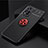 Ultra-thin Silicone Gel Soft Case Cover with Magnetic Finger Ring Stand SD2 for Xiaomi Mi 11i 5G (2022) Red and Black