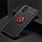 Ultra-thin Silicone Gel Soft Case Cover with Magnetic Finger Ring Stand SD2 for Xiaomi Mi 11i 5G Red and Black