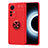 Ultra-thin Silicone Gel Soft Case Cover with Magnetic Finger Ring Stand SD2 for Xiaomi Mi 12T 5G Red
