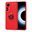 Ultra-thin Silicone Gel Soft Case Cover with Magnetic Finger Ring Stand SD2 for Xiaomi Mi 12T Pro 5G Red