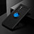 Ultra-thin Silicone Gel Soft Case Cover with Magnetic Finger Ring Stand SD2 for Xiaomi Mi Note 10 Lite Blue and Black