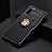 Ultra-thin Silicone Gel Soft Case Cover with Magnetic Finger Ring Stand SD2 for Xiaomi Poco F3 GT 5G Gold and Black