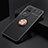 Ultra-thin Silicone Gel Soft Case Cover with Magnetic Finger Ring Stand SD2 for Xiaomi Poco F4 5G Gold and Black