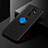 Ultra-thin Silicone Gel Soft Case Cover with Magnetic Finger Ring Stand SD2 for Xiaomi Poco M2 Blue and Black