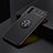 Ultra-thin Silicone Gel Soft Case Cover with Magnetic Finger Ring Stand SD2 for Xiaomi Poco M3 Black