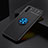 Ultra-thin Silicone Gel Soft Case Cover with Magnetic Finger Ring Stand SD2 for Xiaomi Poco M3 Blue and Black