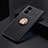 Ultra-thin Silicone Gel Soft Case Cover with Magnetic Finger Ring Stand SD2 for Xiaomi Poco M4 5G Gold and Black