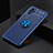 Ultra-thin Silicone Gel Soft Case Cover with Magnetic Finger Ring Stand SD2 for Xiaomi Poco M5S Blue