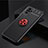 Ultra-thin Silicone Gel Soft Case Cover with Magnetic Finger Ring Stand SD2 for Xiaomi Poco M5S Red and Black