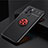 Ultra-thin Silicone Gel Soft Case Cover with Magnetic Finger Ring Stand SD2 for Xiaomi Poco X3 GT 5G Red and Black