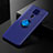 Ultra-thin Silicone Gel Soft Case Cover with Magnetic Finger Ring Stand SD2 for Xiaomi Redmi 10X 4G Blue