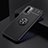 Ultra-thin Silicone Gel Soft Case Cover with Magnetic Finger Ring Stand SD2 for Xiaomi Redmi 9T 4G Black