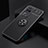 Ultra-thin Silicone Gel Soft Case Cover with Magnetic Finger Ring Stand SD2 for Xiaomi Redmi K40S 5G Black