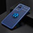 Ultra-thin Silicone Gel Soft Case Cover with Magnetic Finger Ring Stand SD2 for Xiaomi Redmi K40S 5G Blue