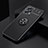 Ultra-thin Silicone Gel Soft Case Cover with Magnetic Finger Ring Stand SD2 for Xiaomi Redmi K50i 5G Black