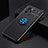 Ultra-thin Silicone Gel Soft Case Cover with Magnetic Finger Ring Stand SD2 for Xiaomi Redmi Note 10 Pro 5G Blue and Black