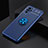 Ultra-thin Silicone Gel Soft Case Cover with Magnetic Finger Ring Stand SD2 for Xiaomi Redmi Note 10S 4G Blue