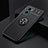 Ultra-thin Silicone Gel Soft Case Cover with Magnetic Finger Ring Stand SD2 for Xiaomi Redmi Note 11E 5G Black