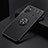 Ultra-thin Silicone Gel Soft Case Cover with Magnetic Finger Ring Stand SD2 for Xiaomi Redmi Note 11E Pro 5G Black